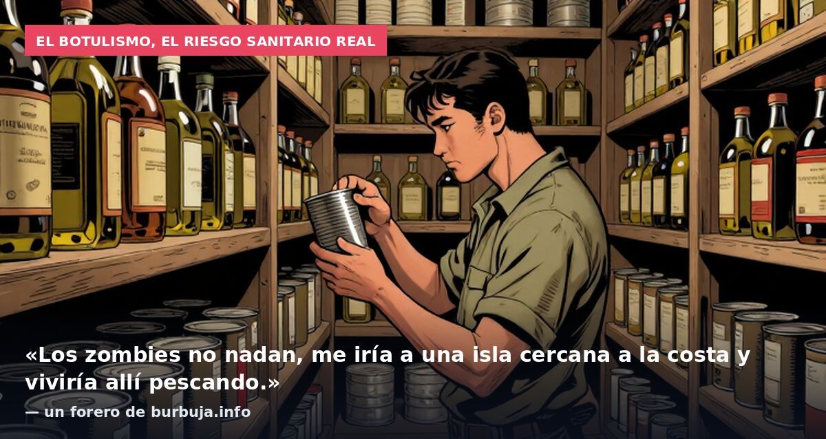 El botulismo, el riesgo sanitario real: «Los zombies no nadan, me iría a una isla cercana a la costa y viviría allí pescando.» — un forero de burbuja.info