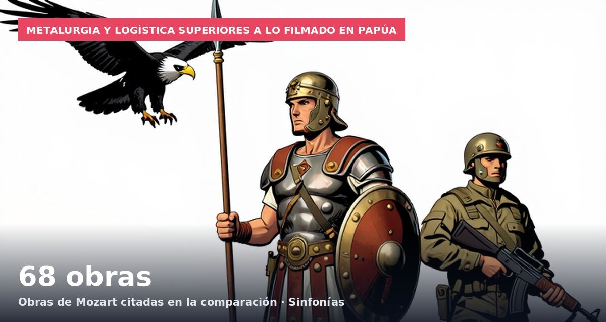 Metalurgia y logística superiores a lo filmado en Papúa: 68 obras Obras de Mozart citadas en la comparación · Sinfonías