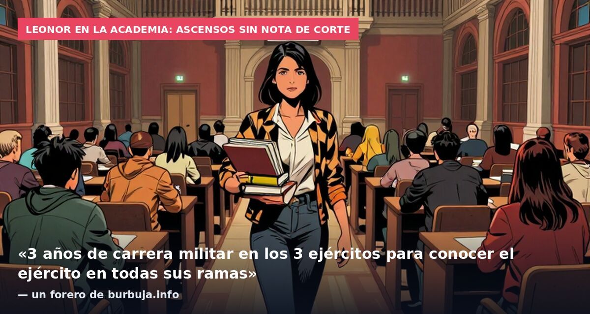 Leonor en la academia: ascensos sin nota de corte: «3 años de carrera militar en los 3 ejércitos para conocer el ejército en todas sus ramas» — un forero de burbuja.info