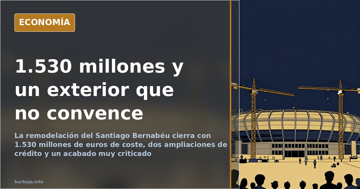 Bernabéu completes renovation at €1,530 million with controversial finish