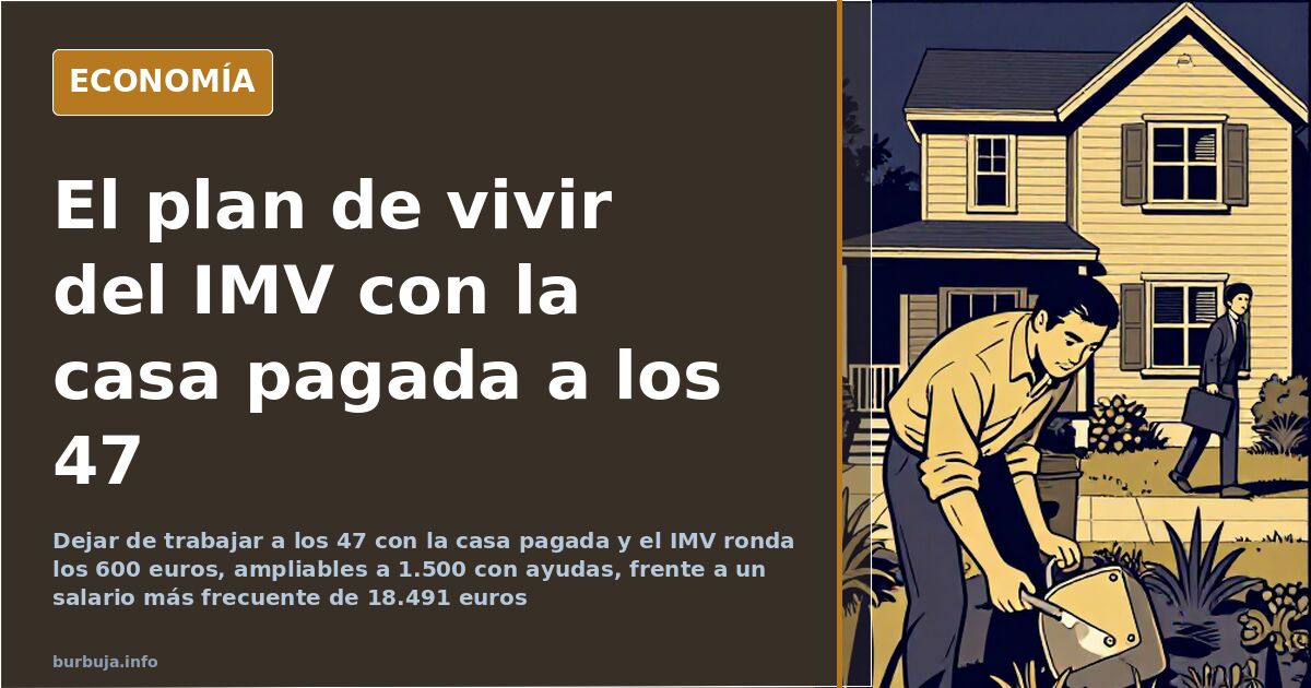 Quitting work at 47: Spain’s minimum income (IMV) and a paid-off home vs €18,491