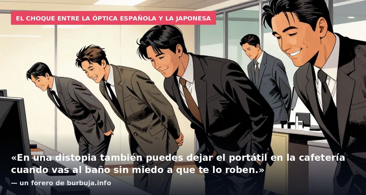El choque entre la óptica española y la japonesa: «En una distopia también puedes dejar el portátil en la cafetería cuando vas al baño sin miedo a que te lo roben.» — un forero de burbuja.info