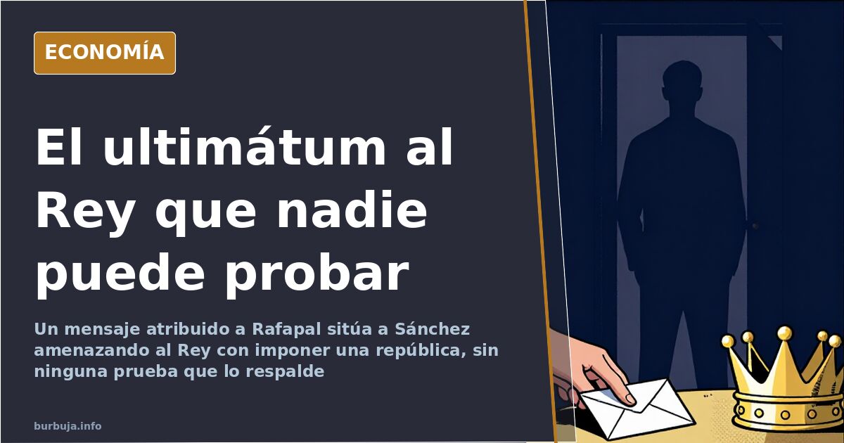 Teléfono descolgado en un despacho oficial con el escudo de la Casa Real al fondo, ilustración sobre la supuesta amenaza al R