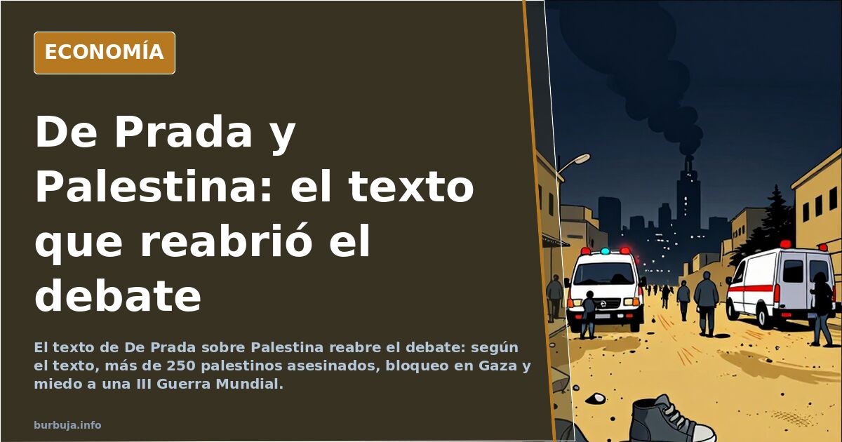 Debate sobre el texto de De Prada acerca de Palestina