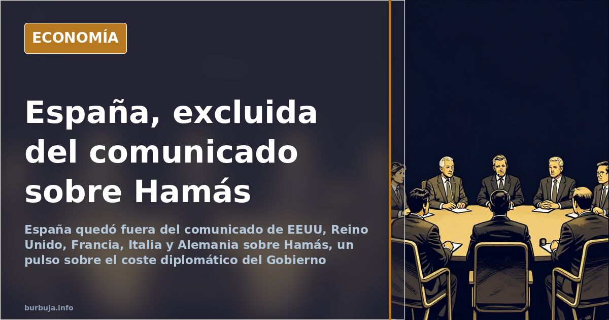 Ilustración de un hemiciclo parlamentario vacío con banderas europeas al fondo, simbolizando la exclusión de España del comun