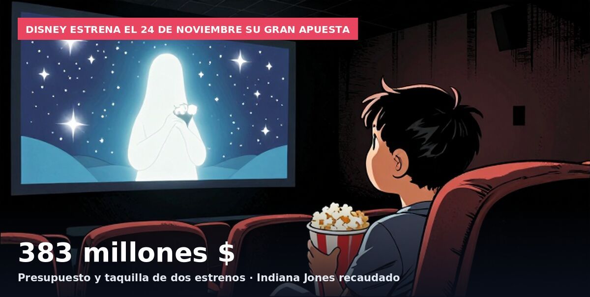 Disney estrena el 24 de noviembre su gran apuesta: 383 millones $ Presupuesto y taquilla de dos estrenos · Indiana Jones recaudado