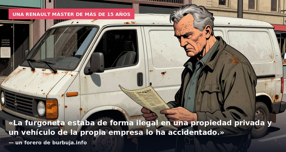 Una Renault Máster de más de 15 años: «La furgoneta estaba de forma ilegal en una propiedad privada y un vehículo de la propia empresa lo ha accidentado.» — un forero de burbuja.info