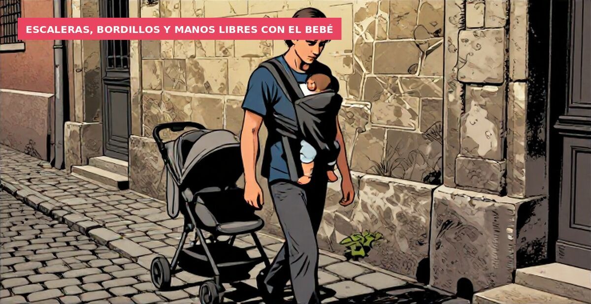 Escaleras, bordillos y manos libres con el bebé