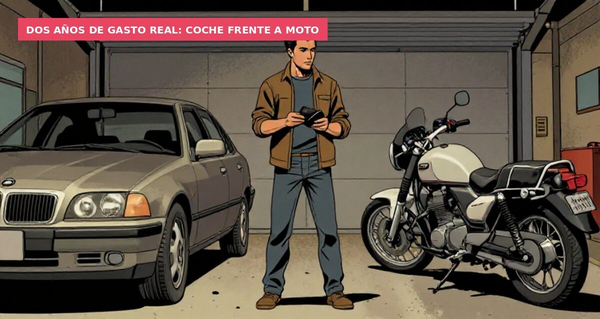 Dos años de gasto real: coche frente a moto