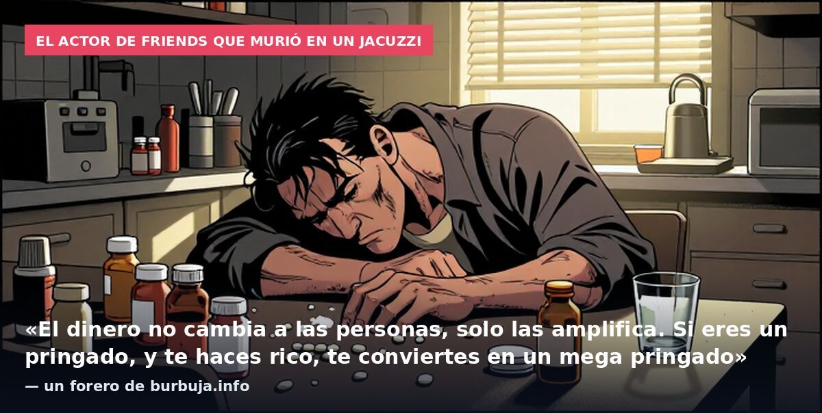 El actor de Friends que murió en un jacuzzi: «El dinero no cambia a las personas, solo las amplifica. Si eres un pringado, y te haces rico, te conviertes en un mega pringado» — un forero de burbuja.info