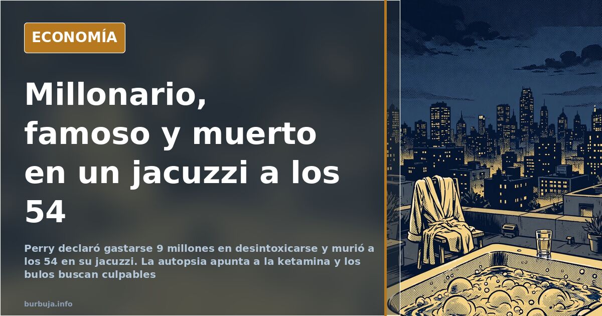 Jacuzzi vacío al atardecer en una casa de Los Ángeles, agua quieta y luz dorada sobre azulejos oscuros