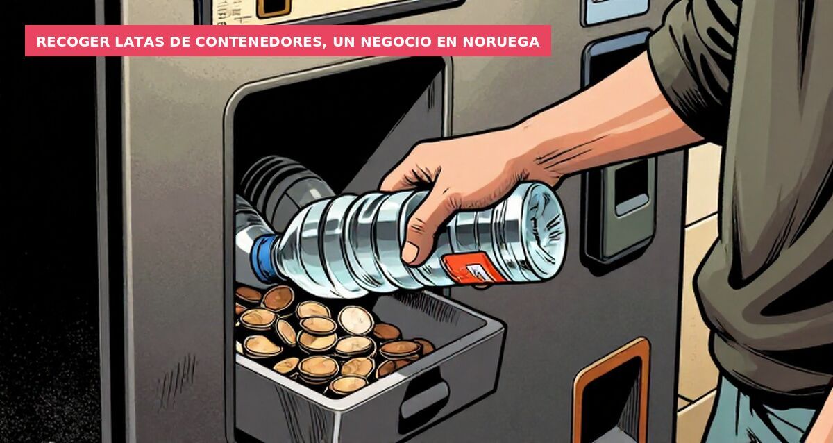 Recoger latas de contenedores, un negocio en Noruega