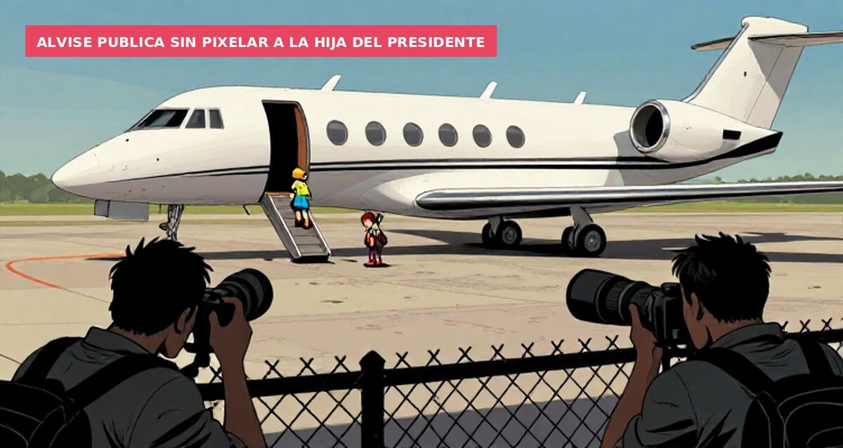 Alvise publica sin pixelar a la hija del presidente