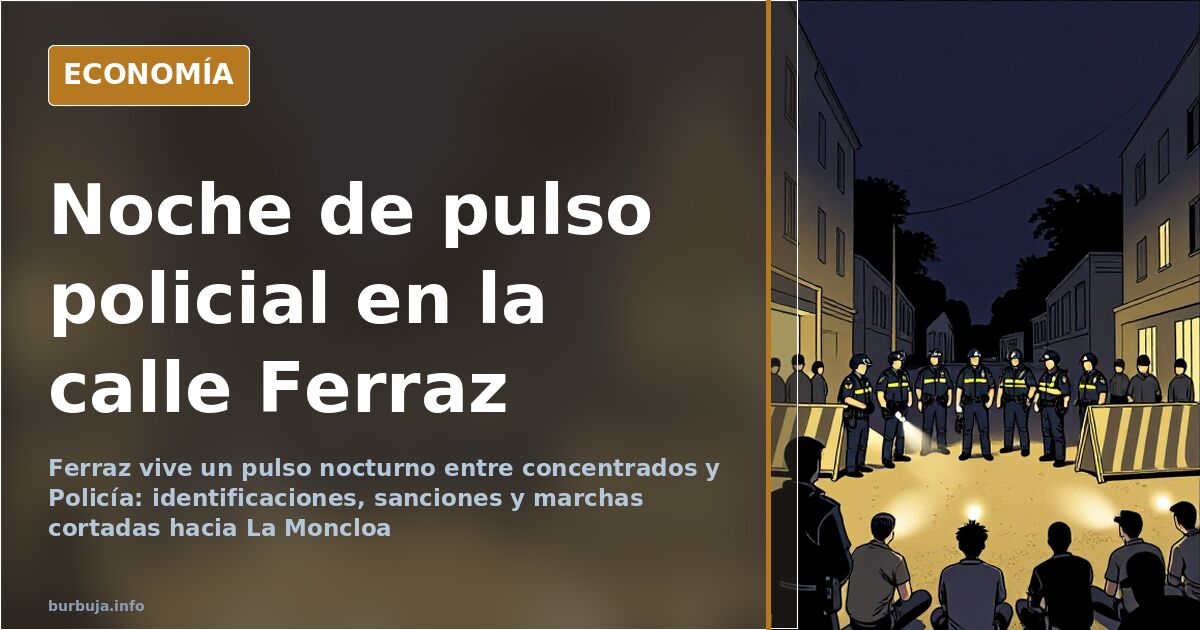 Ferraz: police ID checks and blocked marches toward La Moncloa