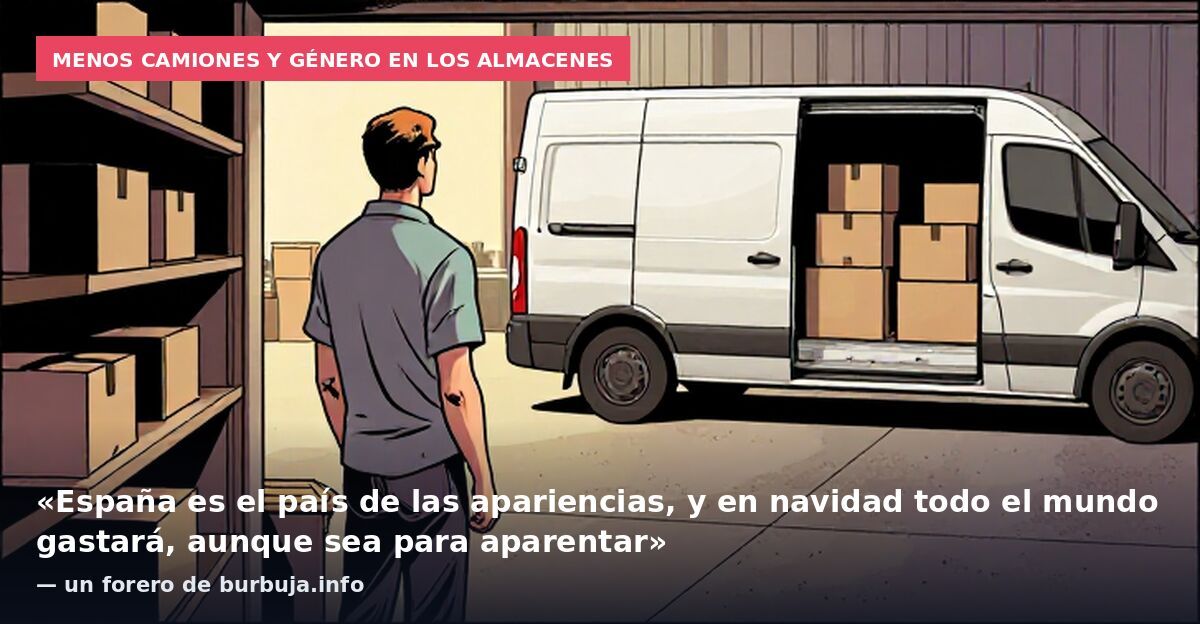 Menos camiones y género en los almacenes: «España es el país de las apariencias, y en navidad todo el mundo gastará, aunque sea para aparentar» — un forero de burbuja.info