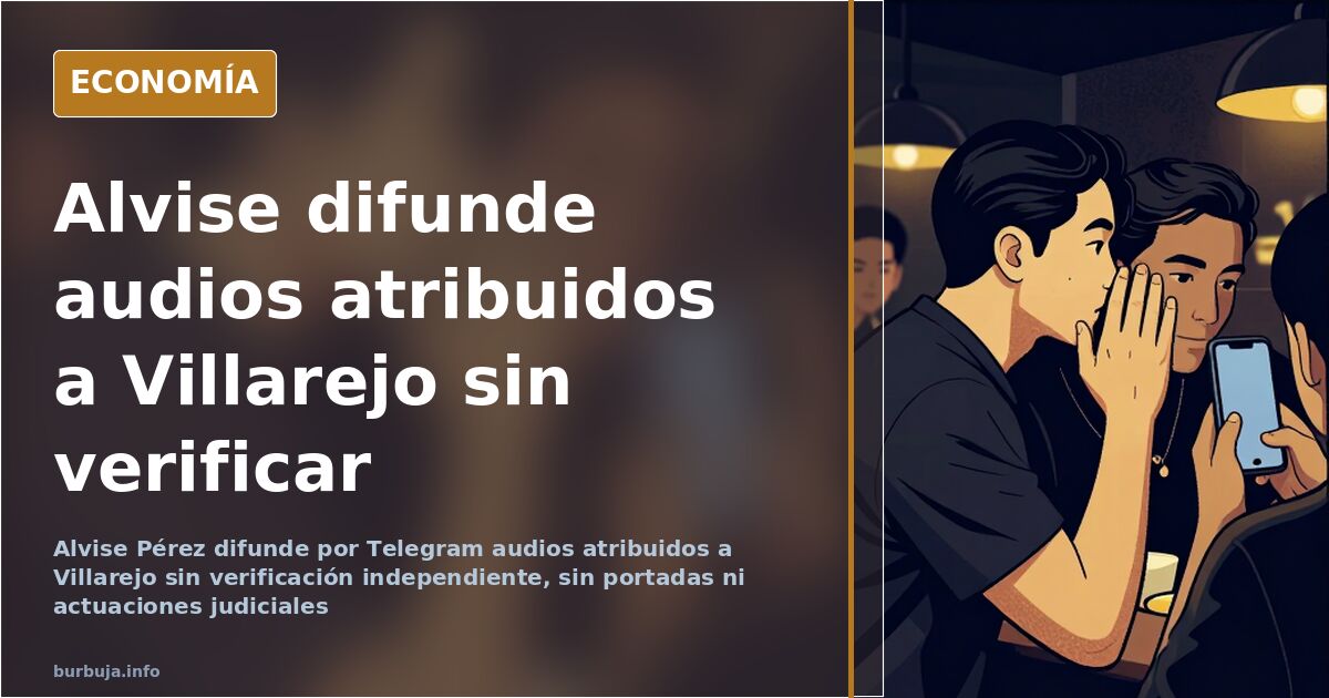 Alvise shares audios attributed to Villarejo on Telegram