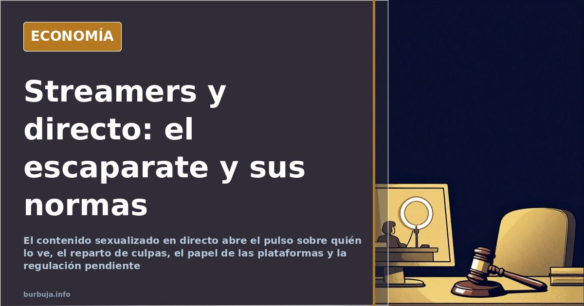 Ilustración editorial de una pantalla de streaming iluminada frente a una audiencia en penumbra