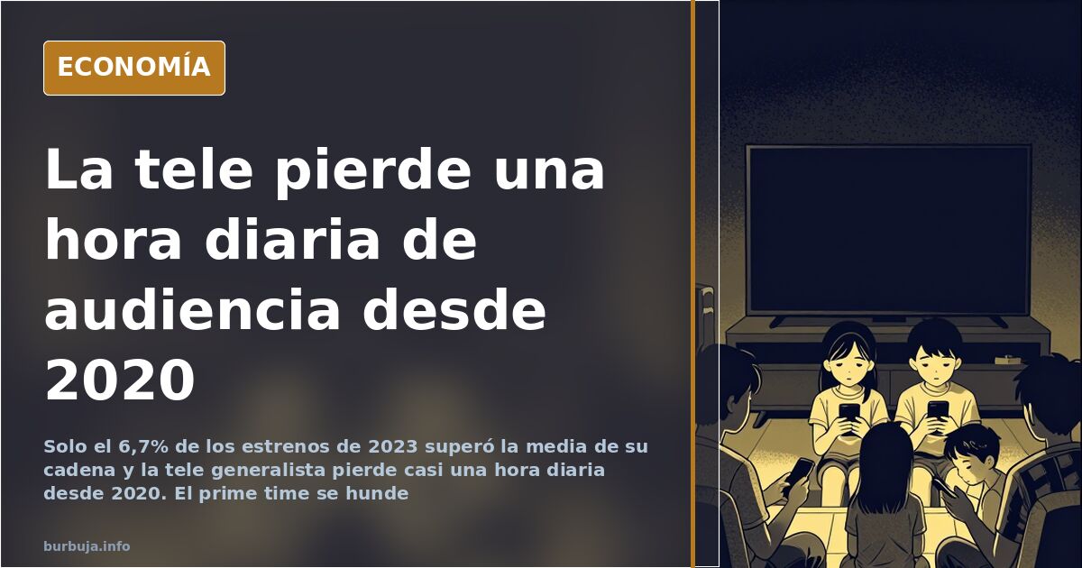 Televisor apagado en un salón vacío, imagen de la caída de audiencia de la televisión generalista en España