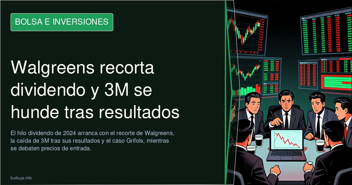 Walgreens recorta dividendo y 3M se hunde tras resultados