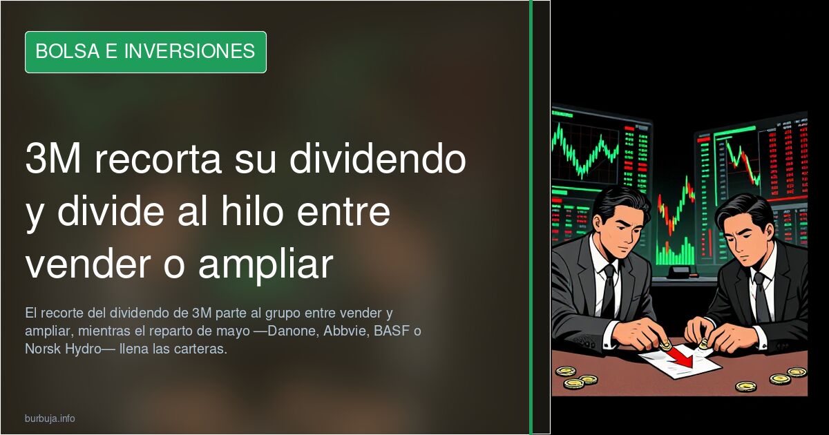 3M recorta su dividendo y divide al hilo entre vender o ampliar