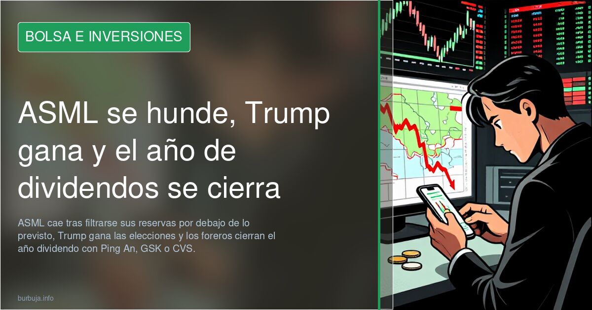 ASML se hunde, Trump gana y el año de dividendos se cierra