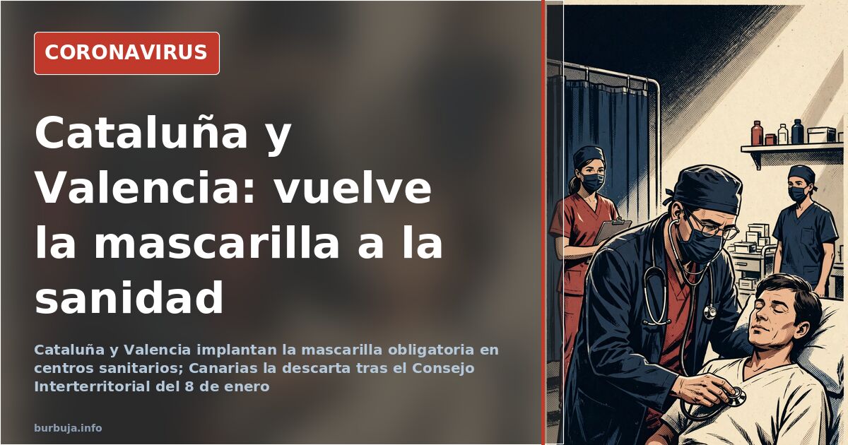 Repunte de gripe y covid: Cataluña y Valencia vuelven a la mascarilla en sanidad