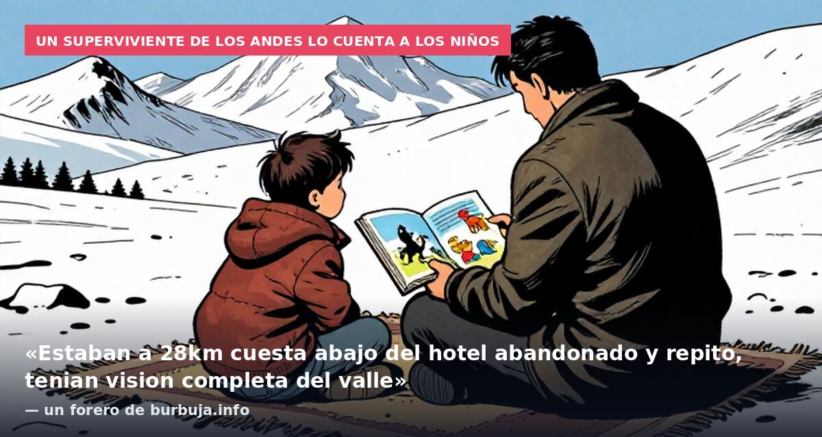 Un superviviente de los Andes lo cuenta a los niños: «Estaban a 28km cuesta abajo del hotel abandonado y repito, tenian vision completa del valle» — un forero de burbuja.info