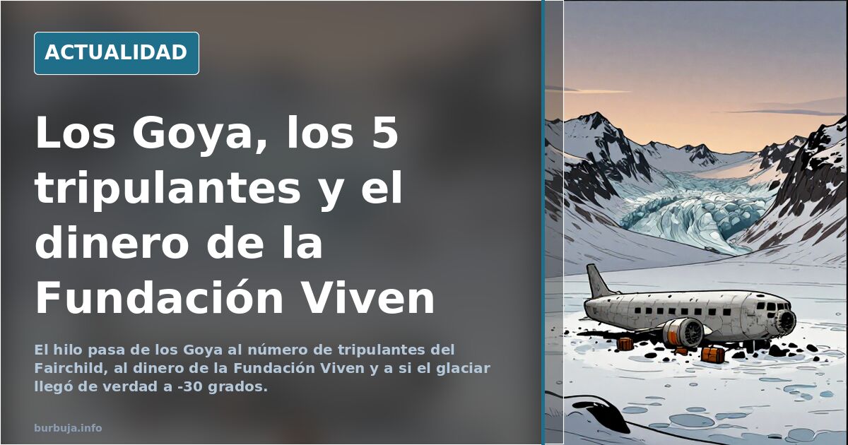 Los Goya, los 5 tripulantes y el dinero de la Fundación Viven