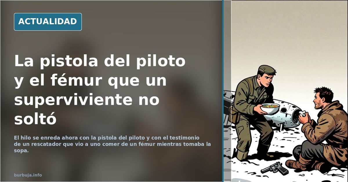 La pistola del piloto y el fémur que un superviviente no soltó