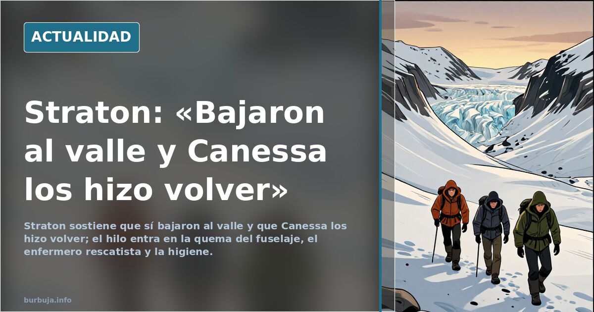 Straton: «Bajaron al valle y Canessa los hizo volver»