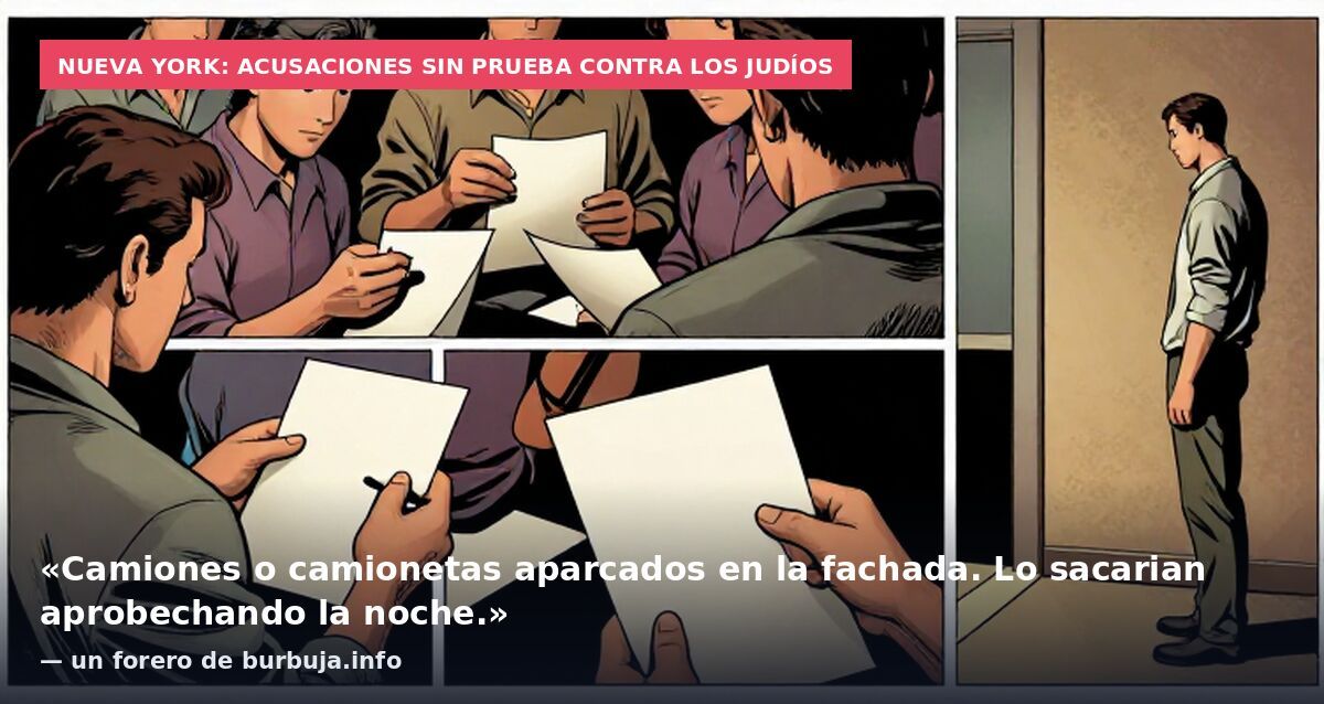 Nueva York: acusaciones sin prueba contra los judíos: «Camiones o camionetas aparcados en la fachada. Lo sacarian aprobechando la noche.» — un forero de burbuja.info