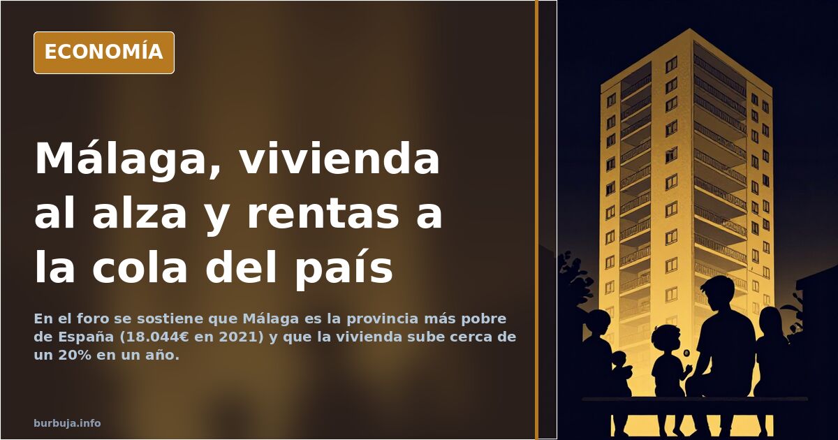 Centro de Málaga con numerosos visitantes y bloques de viviendas