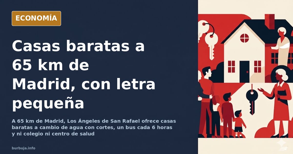 Urbanización de Los Ángeles de San Rafael sobre una planicie de la sierra, con chalets dispersos y la AP-6 al fondo