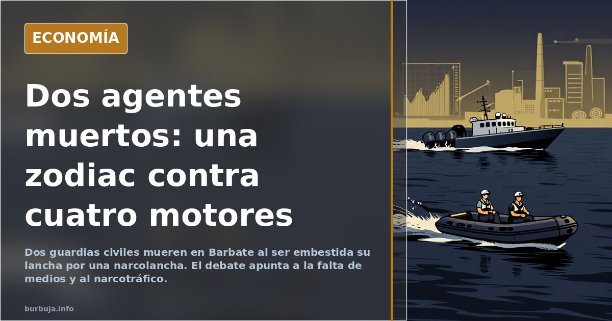 Ilustración editorial de dos lanchas rápidas cruzándose frente a la costa de Barbate