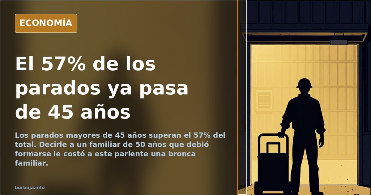 Trabajador de mediana edad con mono de trabajo frente a una nave industrial y una carretilla, parado a los 50 años