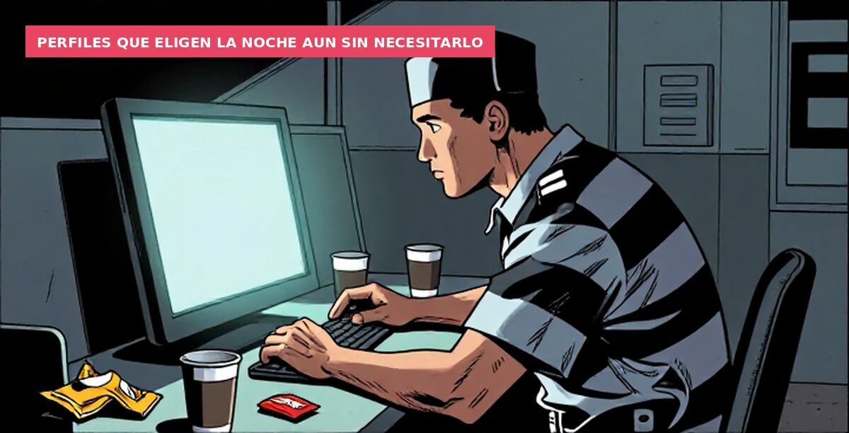 Perfiles que eligen la noche aun sin necesitarlo