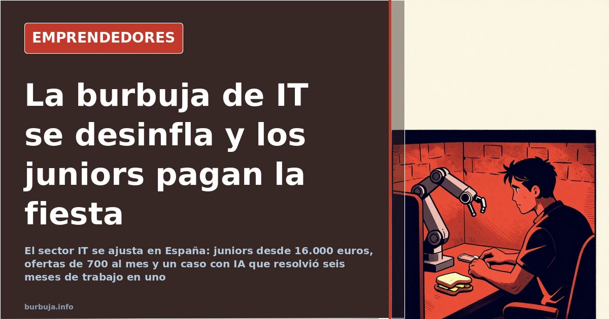 Oferta de empleo para programadores junior en España con salarios a la baja y pruebas técnicas en los procesos de selección