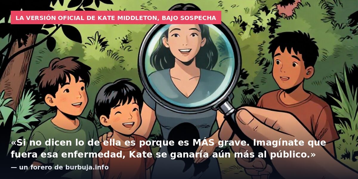 La versión oficial de Kate Middleton, bajo sospecha: «Si no dicen lo de ella es porque es MÁS grave. Imagínate que fuera esa enfermedad, Kate se ganaría aún más al público.» — un forero de burbuja.info