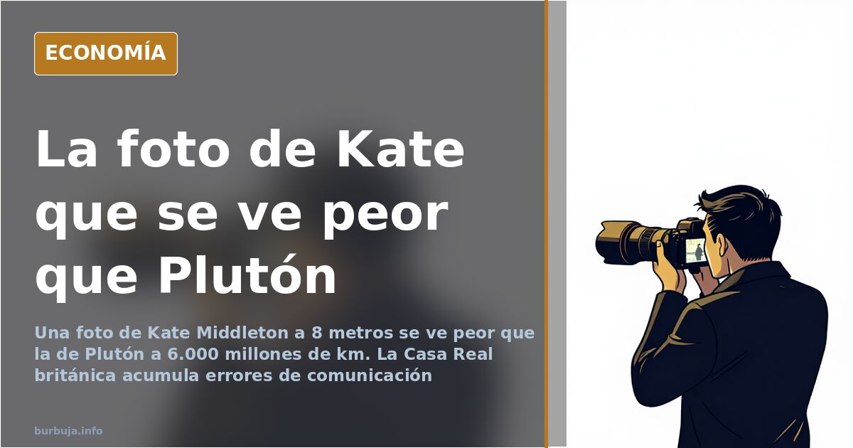 Imagen borrosa atribuida a Kate Middleton frente a la comparación con la foto de Plutón tomada a 6.000 millones de kilómetros