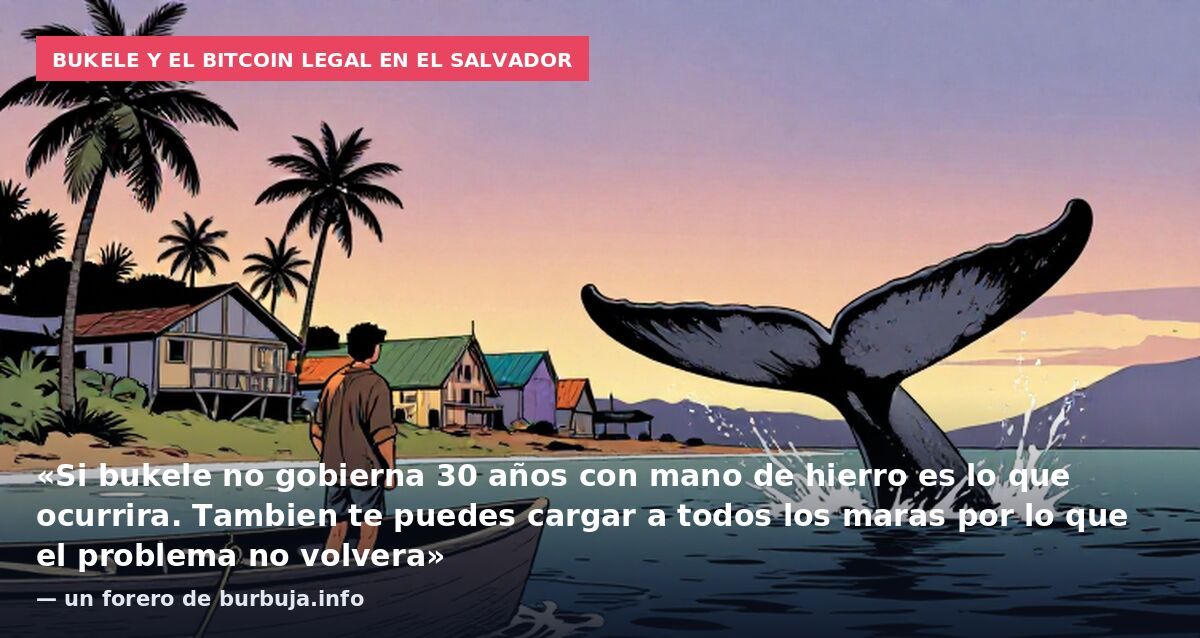 Bukele y el bitcoin legal en El Salvador: «Si bukele no gobierna 30 años con mano de hierro es lo que ocurrira. Tambien te puedes cargar a todos los maras por lo que el problema no volvera» — un forero de burbuja.info