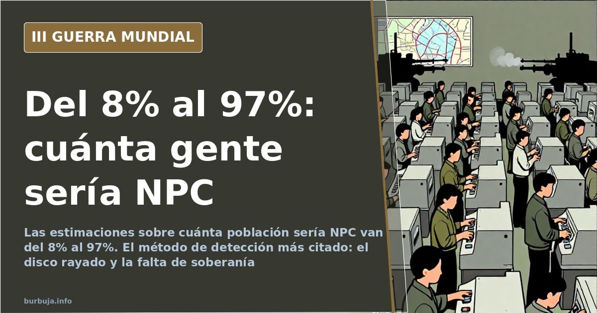 NPC-Anteil der Bevölkerung: Schätzungen zwischen 8 % und 97 %