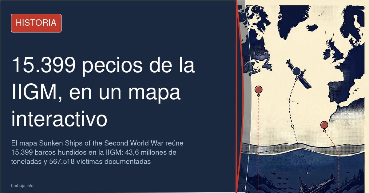 Mapa interactivo con los puntos de los barcos hundidos en la Segunda Guerra Mundial, entre ellos el Badalona frente a Motril