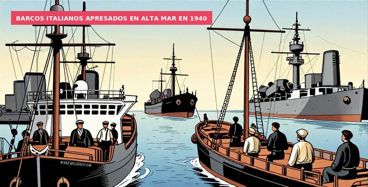 Barcos italianos apresados en alta mar en 1940