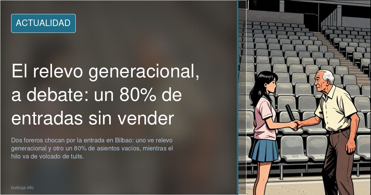 El relevo generacional, a debate: un 80% de entradas sin vender