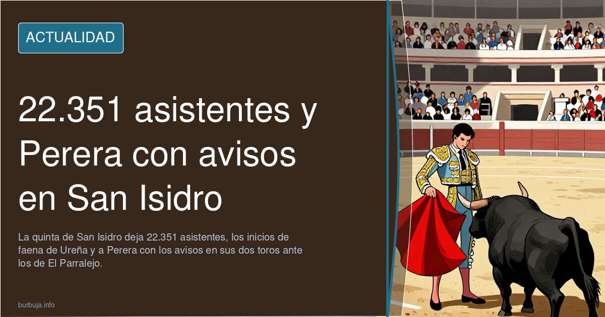 22.351 asistentes y Perera con avisos en San Isidro