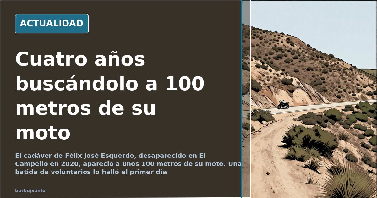 Félix Esquerdo Found 100 Meters from Where His Motorcycle Was Left