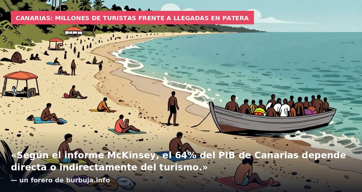 Canarias: millones de turistas frente a llegadas en patera: «Según el informe McKinsey, el 64% del PIB de Canarias depende directa o indirectamente del turismo.» — un forero de burbuja.info
