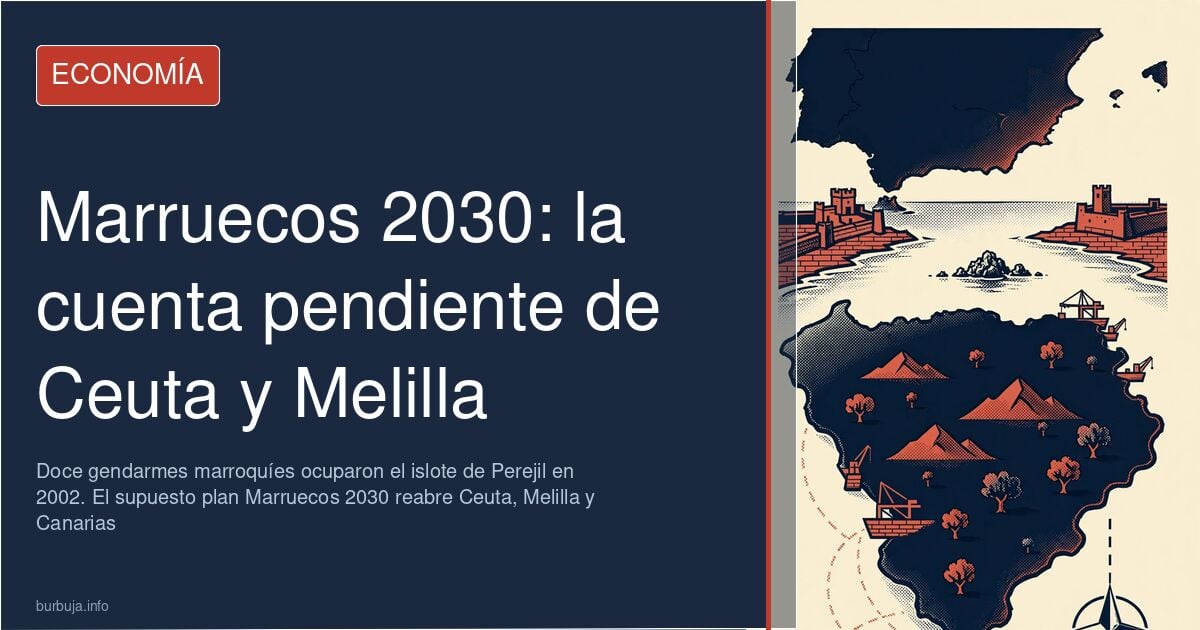 Vista del islote de Perejil, de soberanía española, a 200 metros de la costa de Marruecos y once kilómetros de Ceuta