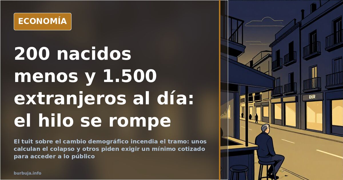 200 nacidos menos y 1.500 extranjeros al día: el hilo se rompe
