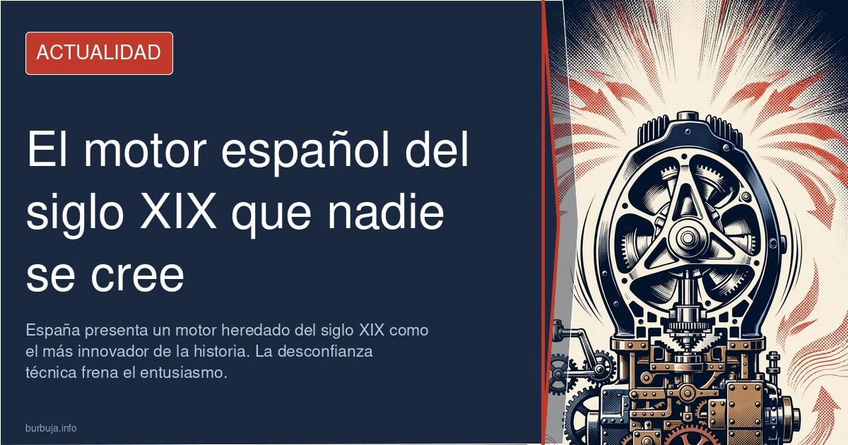 Prototipo de motor rotativo español presentado como el más innovador de la historia sobre un banco de pruebas